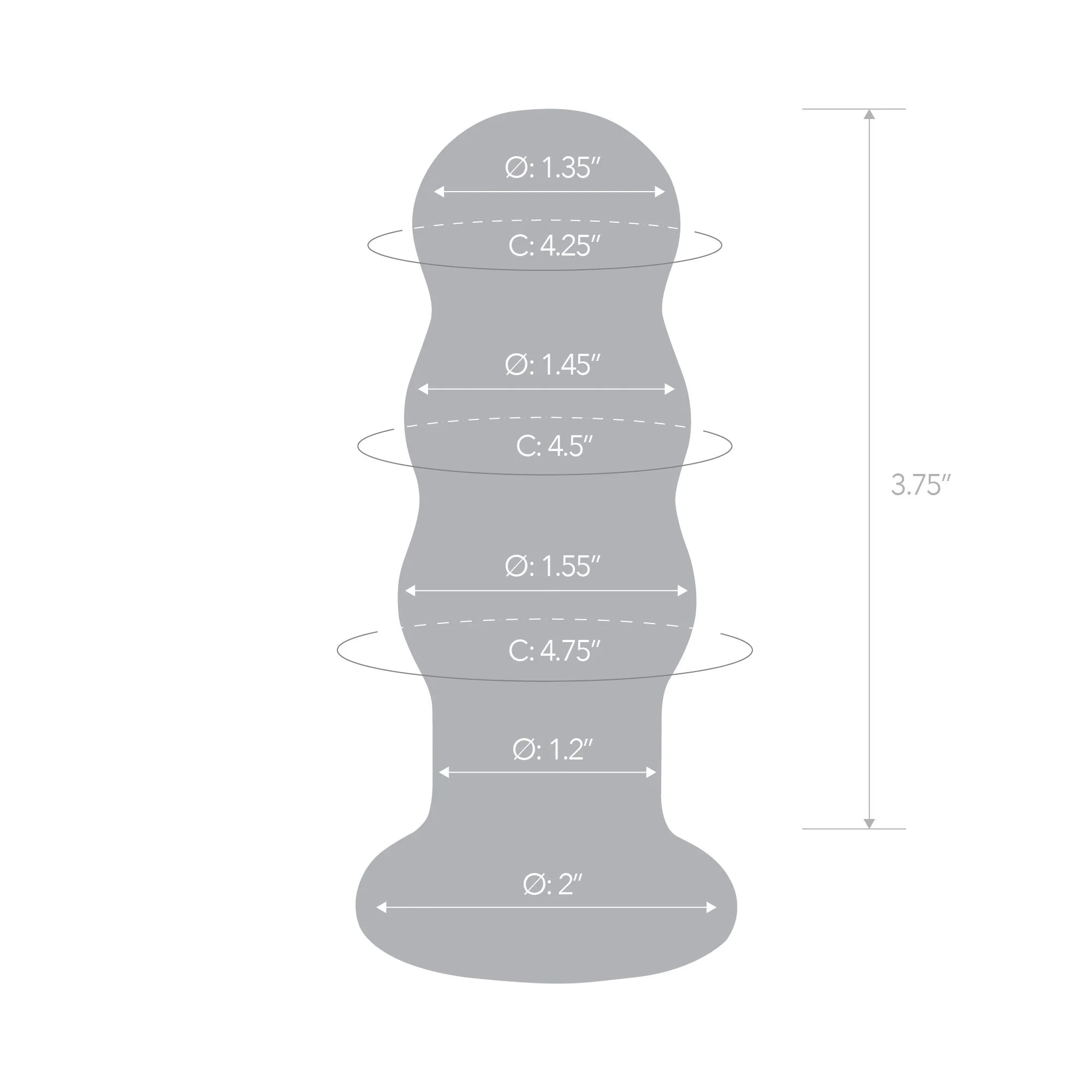 Glas - Rechargeable Remote Controlled Vibrating Beaded Buttplug