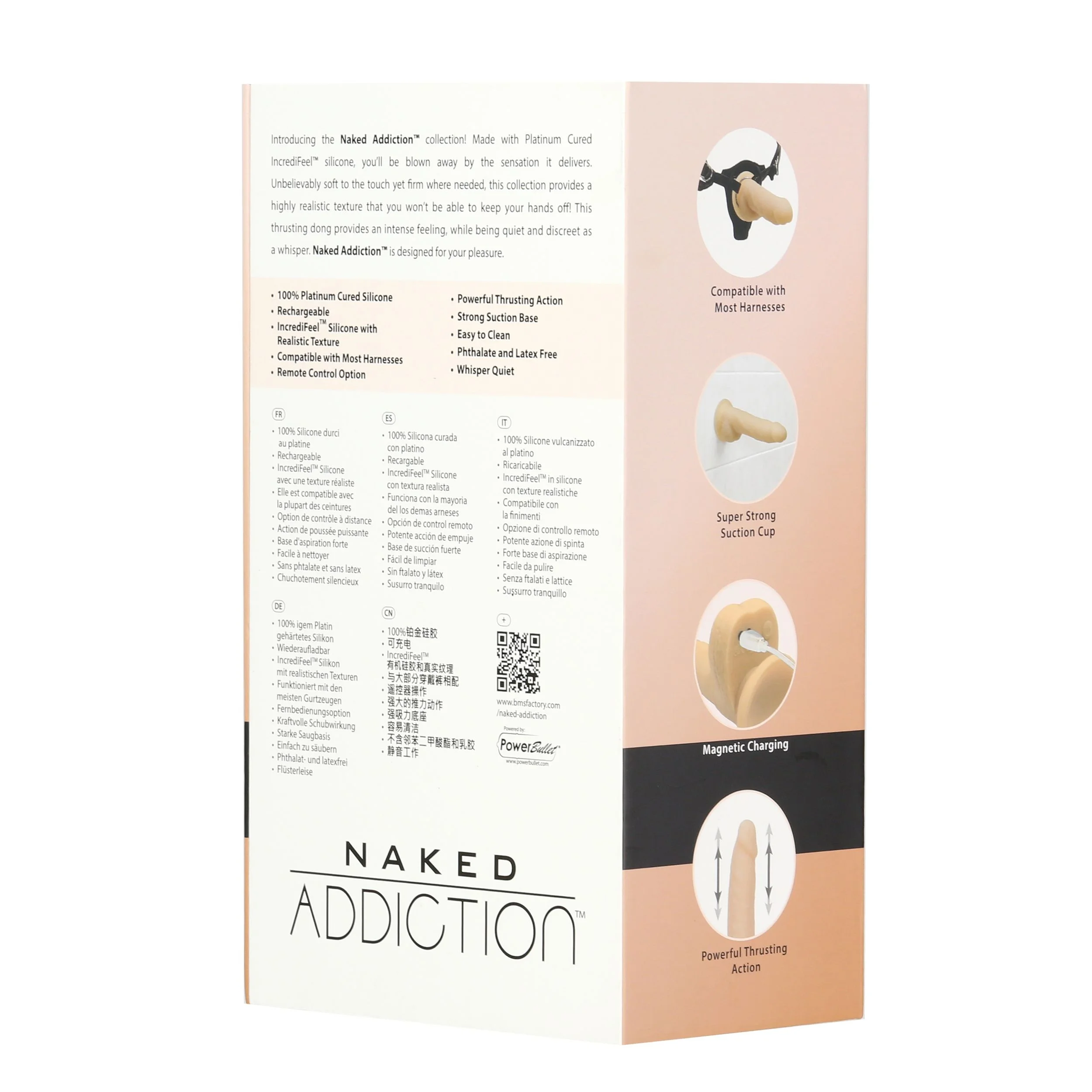 Naked Addiction - Thrusting Dong met Afstandsbediening 16,5 cm Vanilla