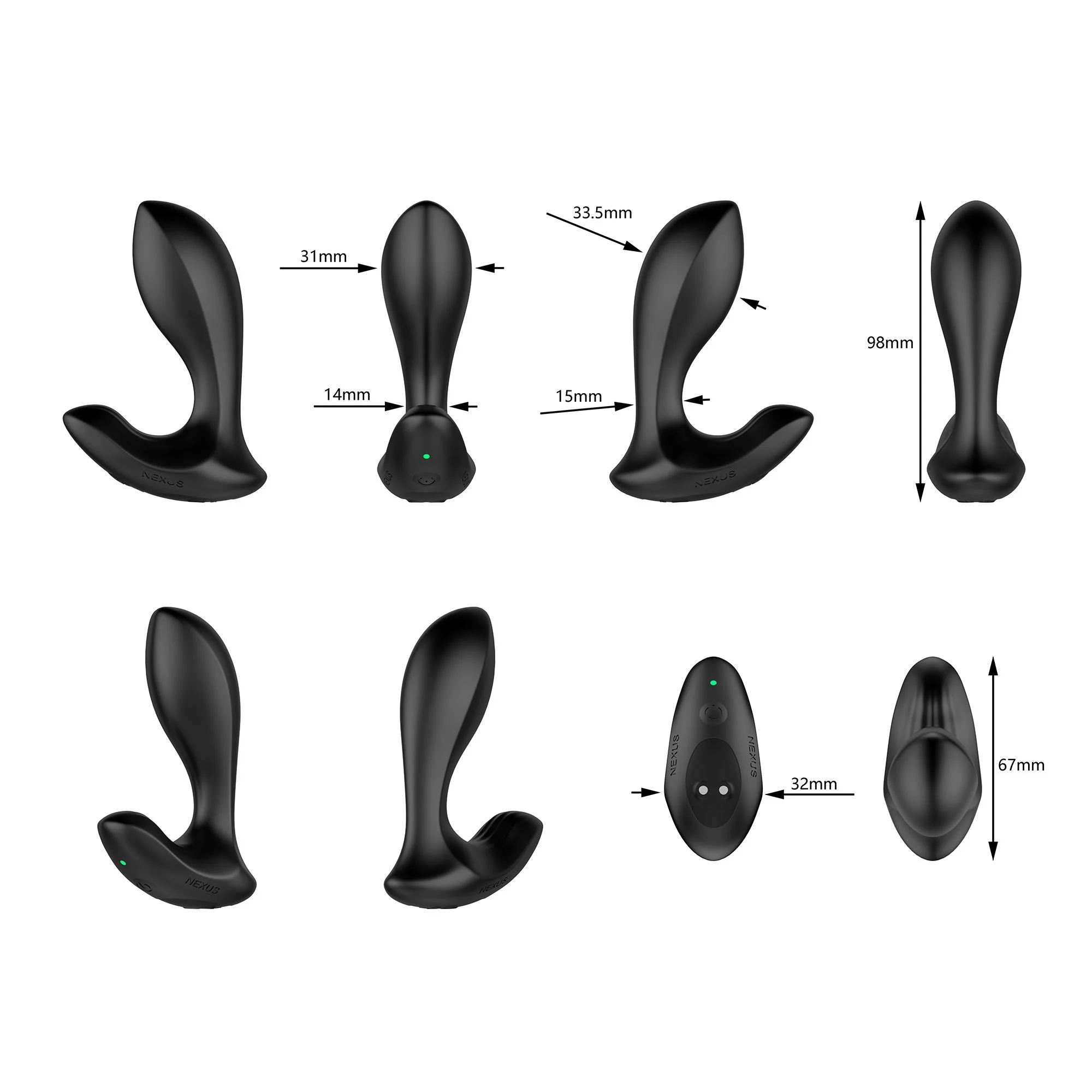 Nexus - Duo Butt Plug Klein - Zwart