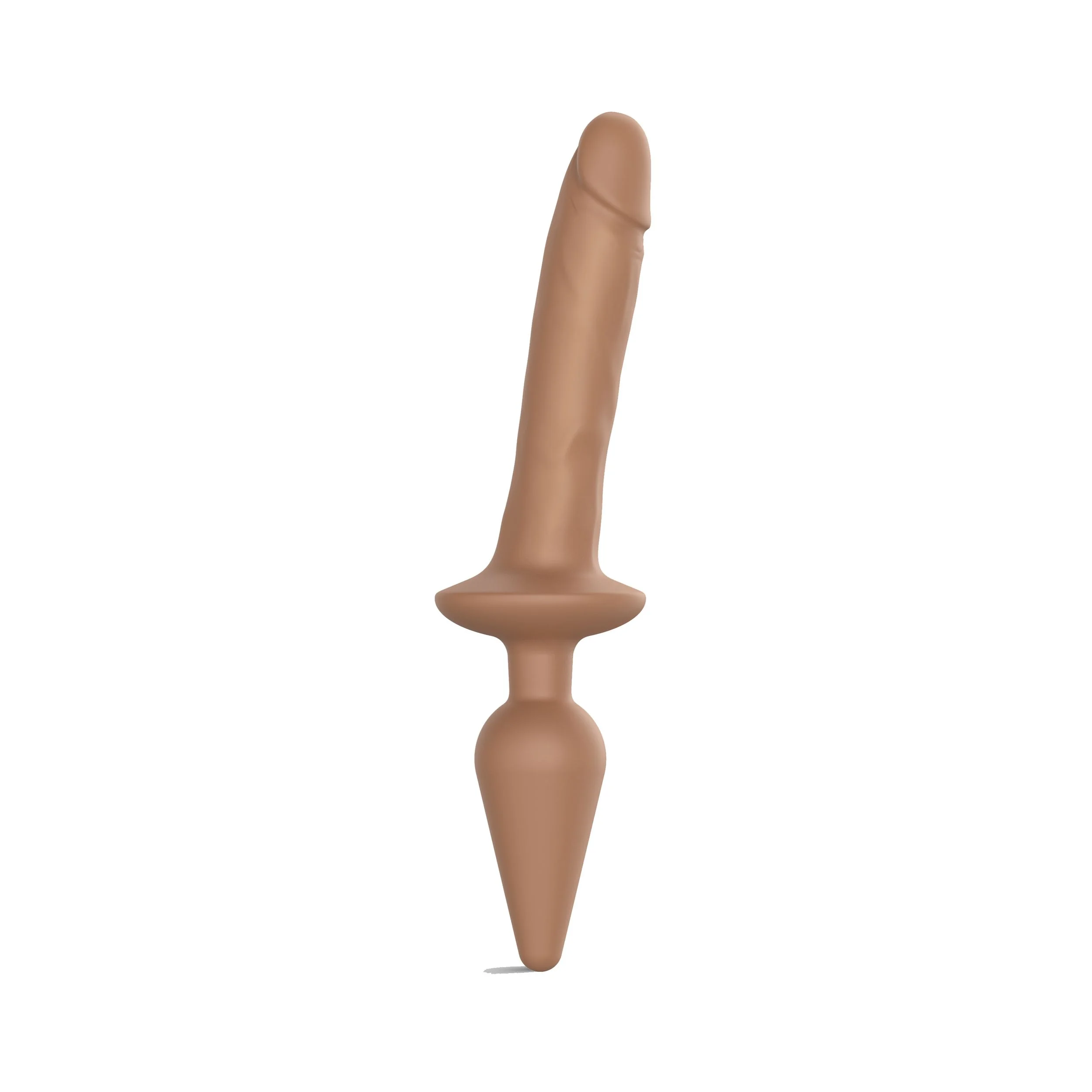 Strap-On-Me - Switch Plug-in Realistic Dildo Caramel L