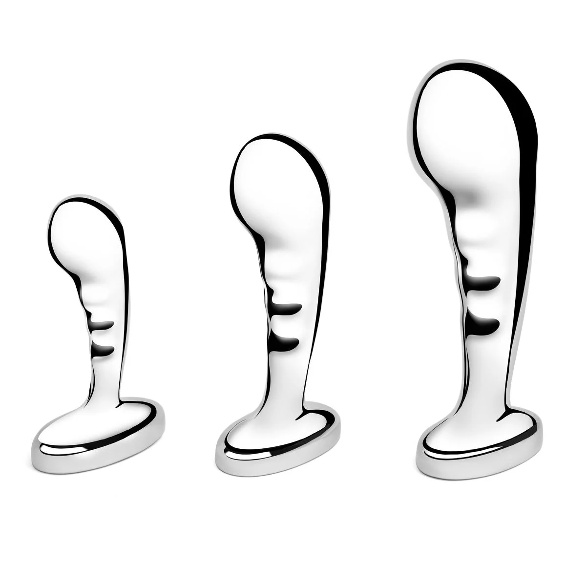 B-Vibe β Stainless Steel P-Spot Training Set β 3 Plugs