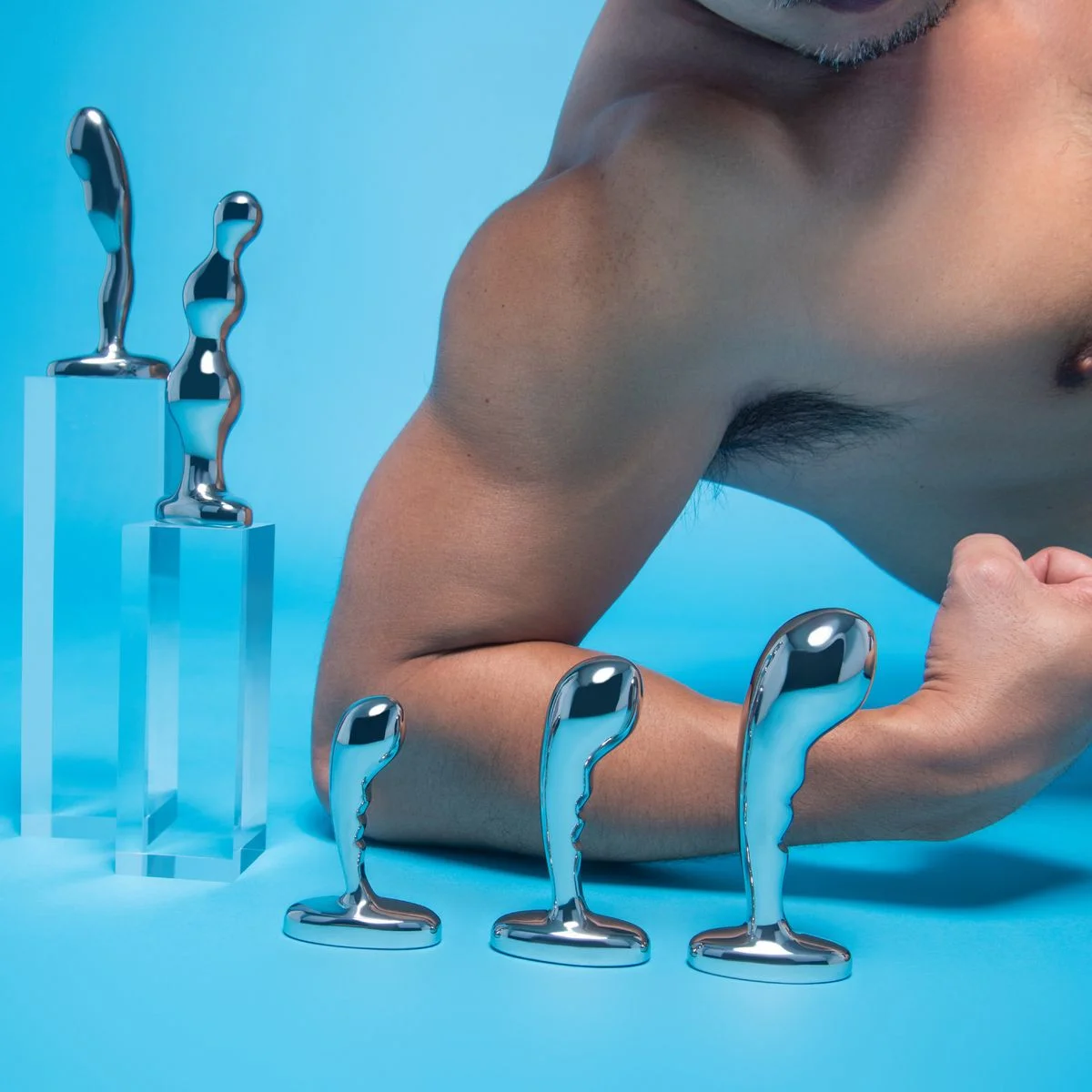 B-Vibe β Stainless Steel P-Spot Training Set β 3 Plugs