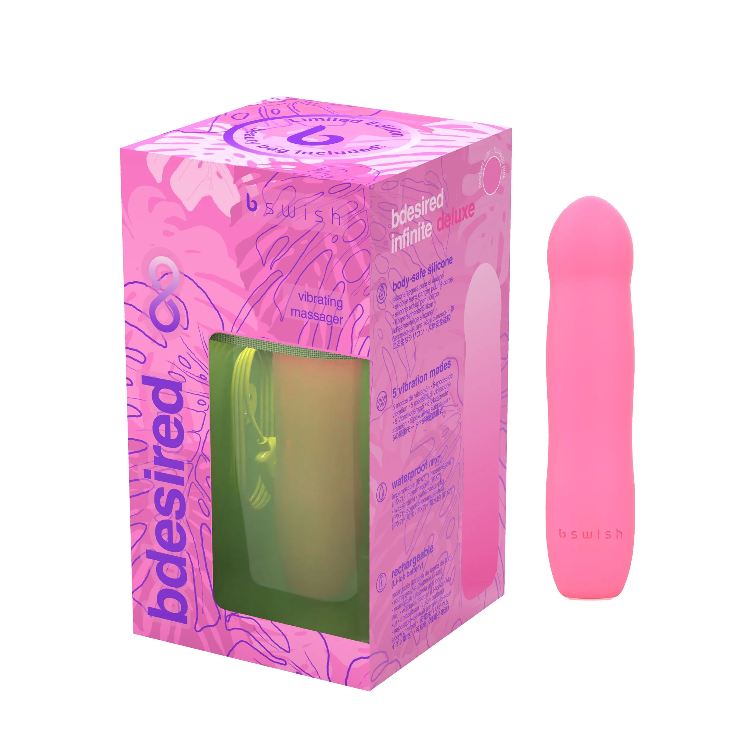 B Swish โ BDESIRED INFINITE DELUXE Vibrator Beauty Edition โ Roze