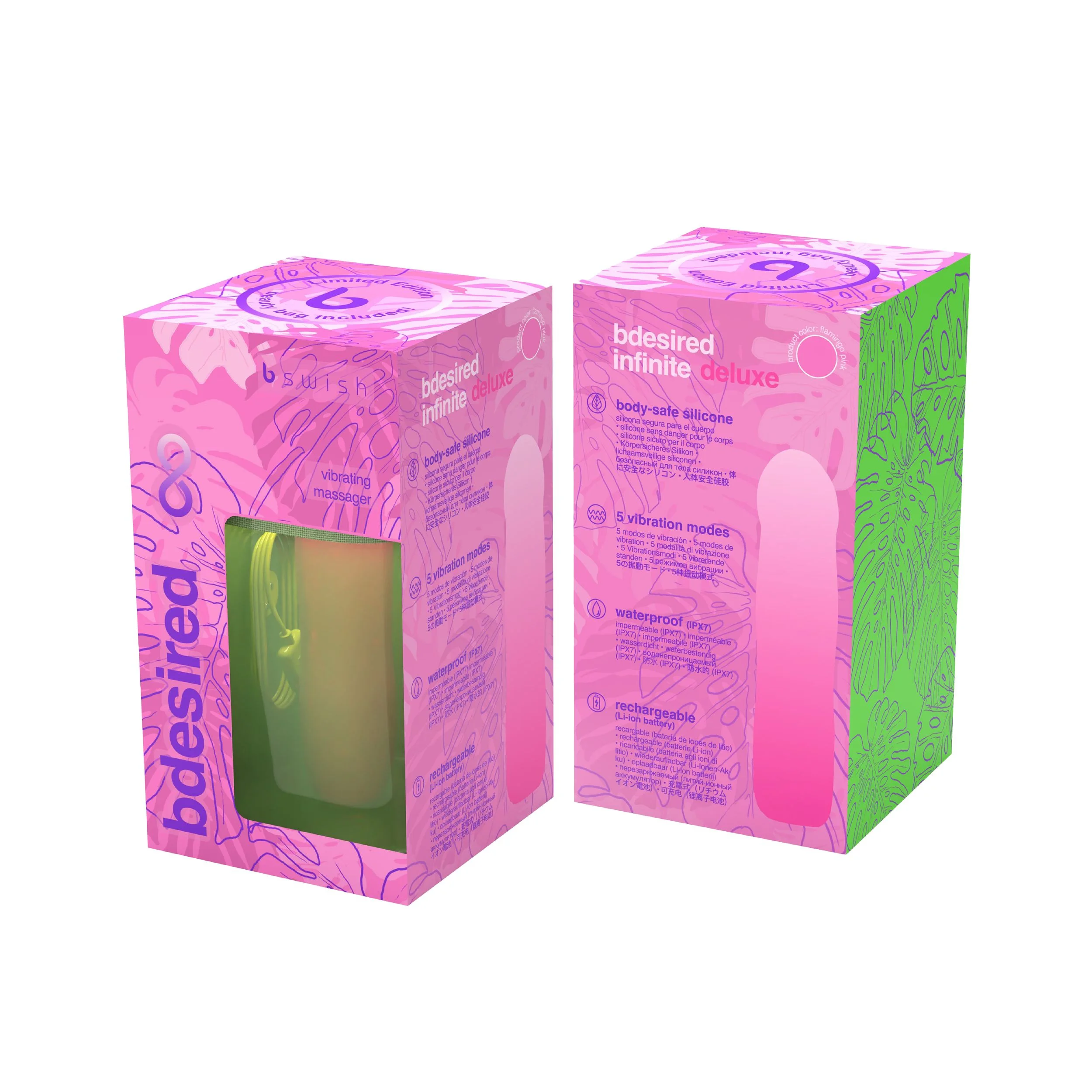 B Swish โ BDESIRED INFINITE DELUXE Vibrator Beauty Edition โ Roze