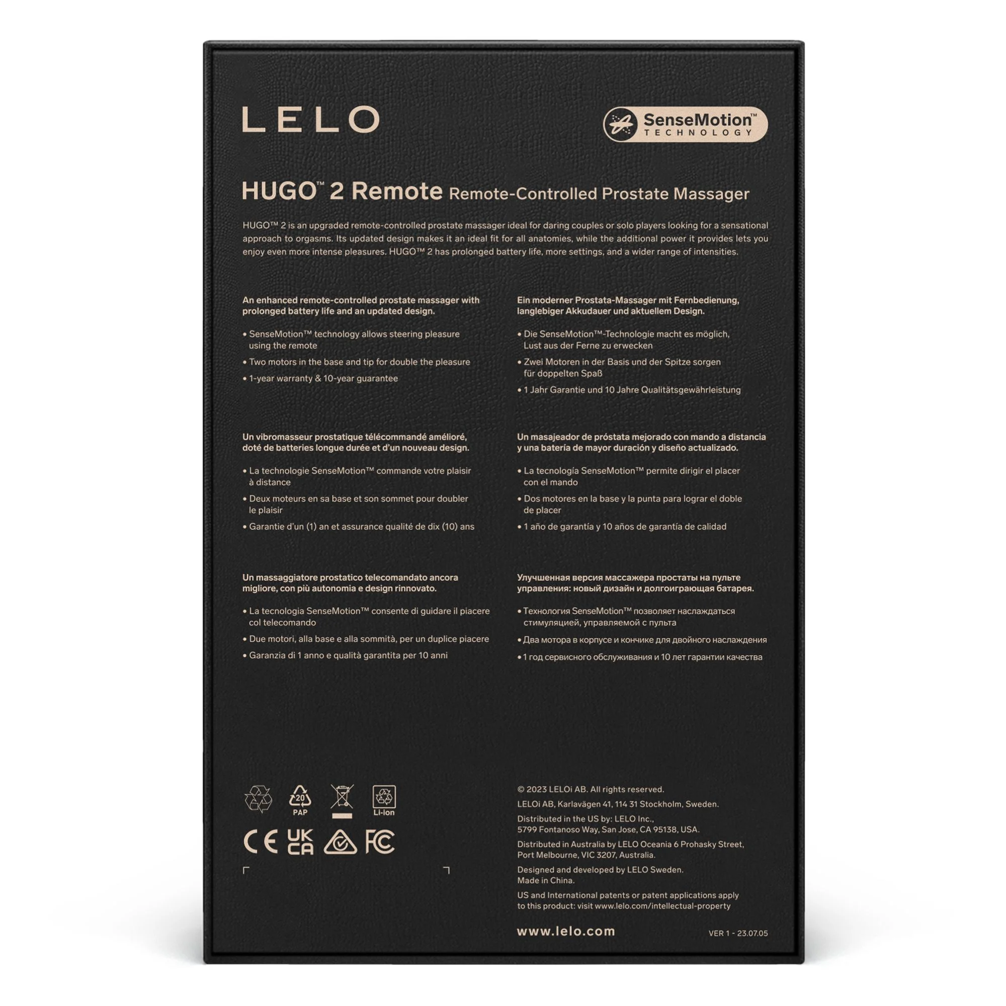 LELO - Hugo 2 Prostaat Vibrator met Afstandsbediening - Groen