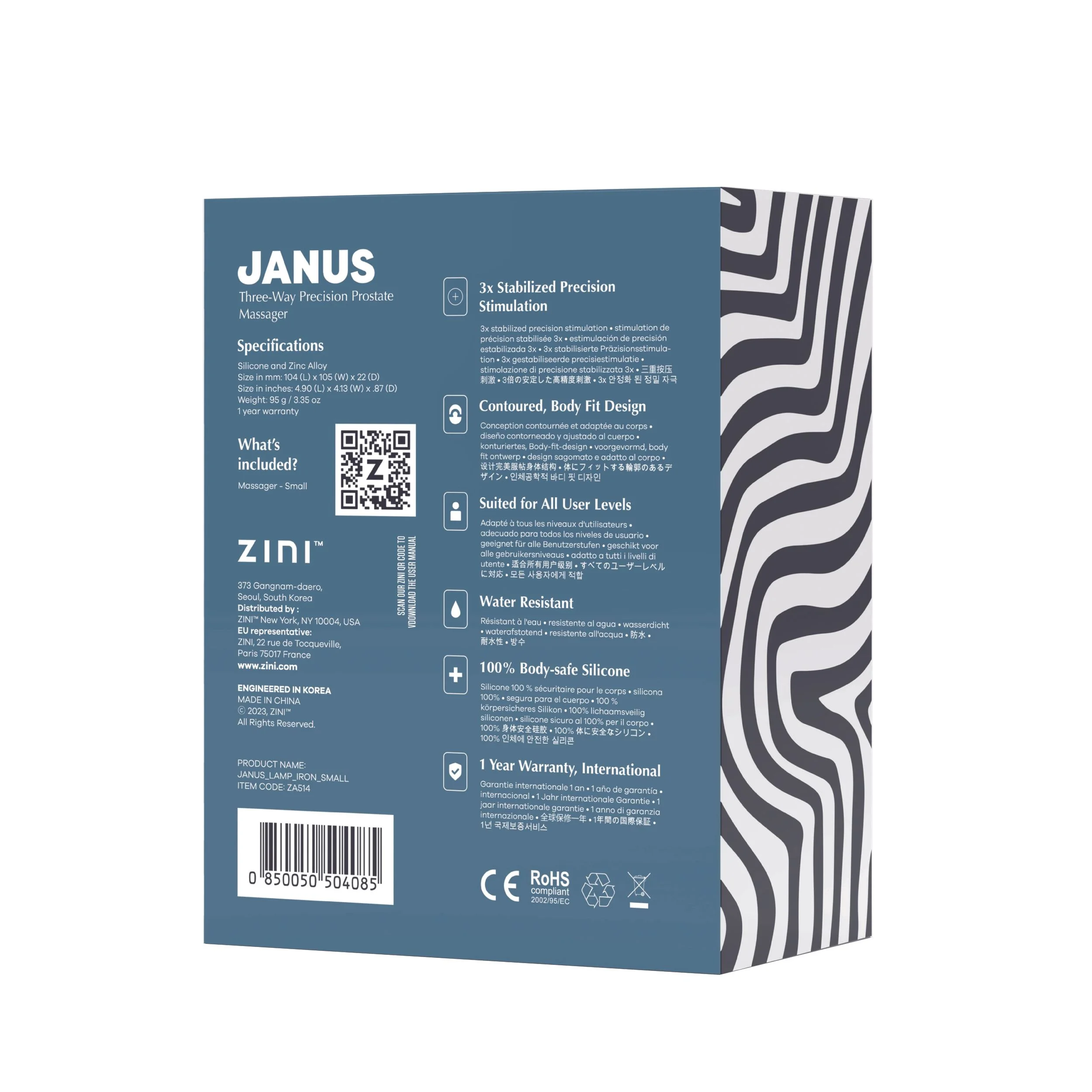 Zini β JANUS LAMP IRON Prostaat Stimulator β Rood (S)