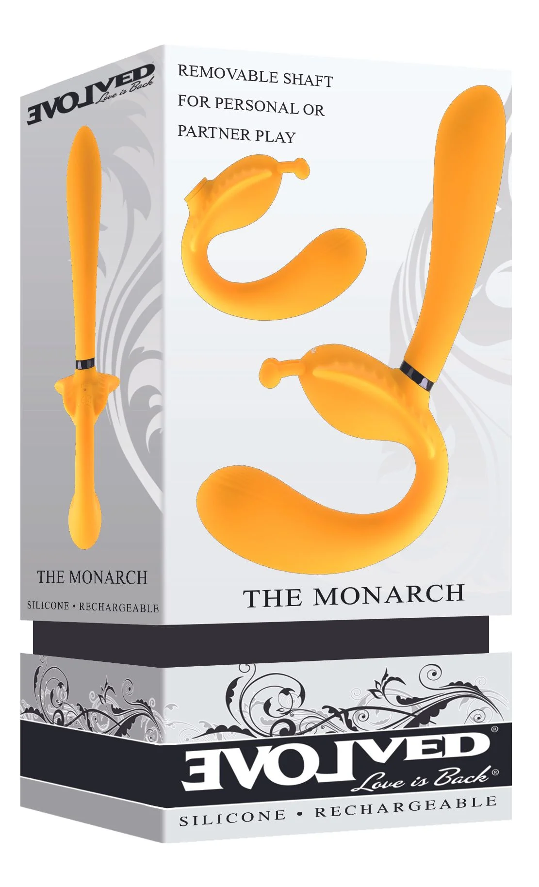 Evolved - The Monarch Strapless Strap On Vibrator - Geel