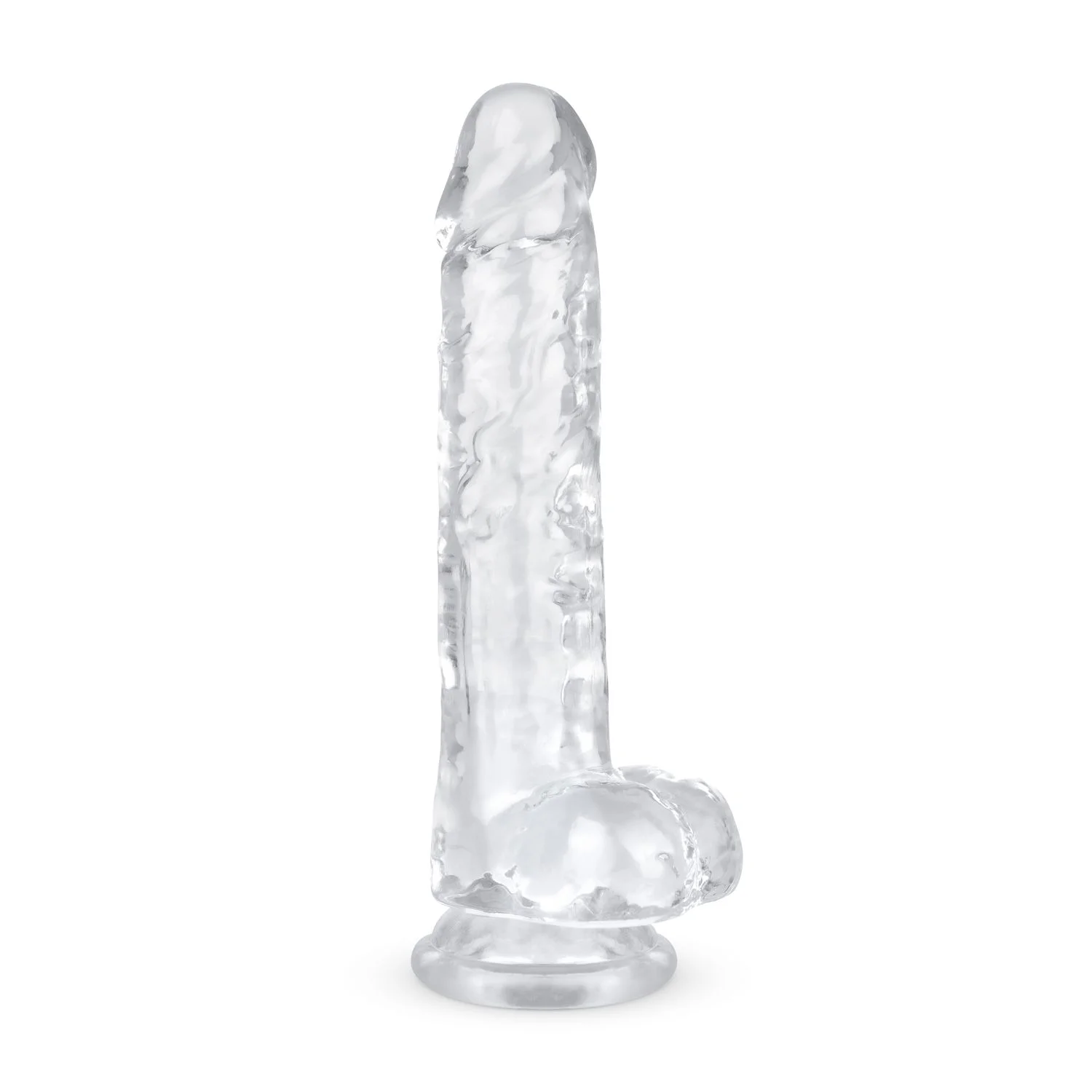 Jelly Dildo met ballen - 19 cm