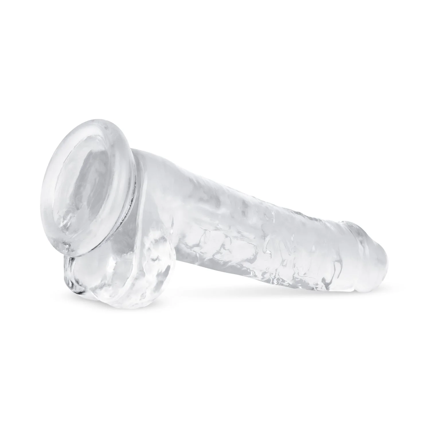 Jelly Dildo met ballen - 19 cm