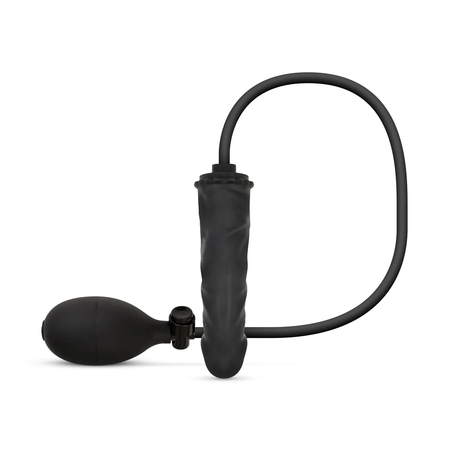Anal Collection - Opblaasbare Dildo met Pomp 14,5 cm - Zwart