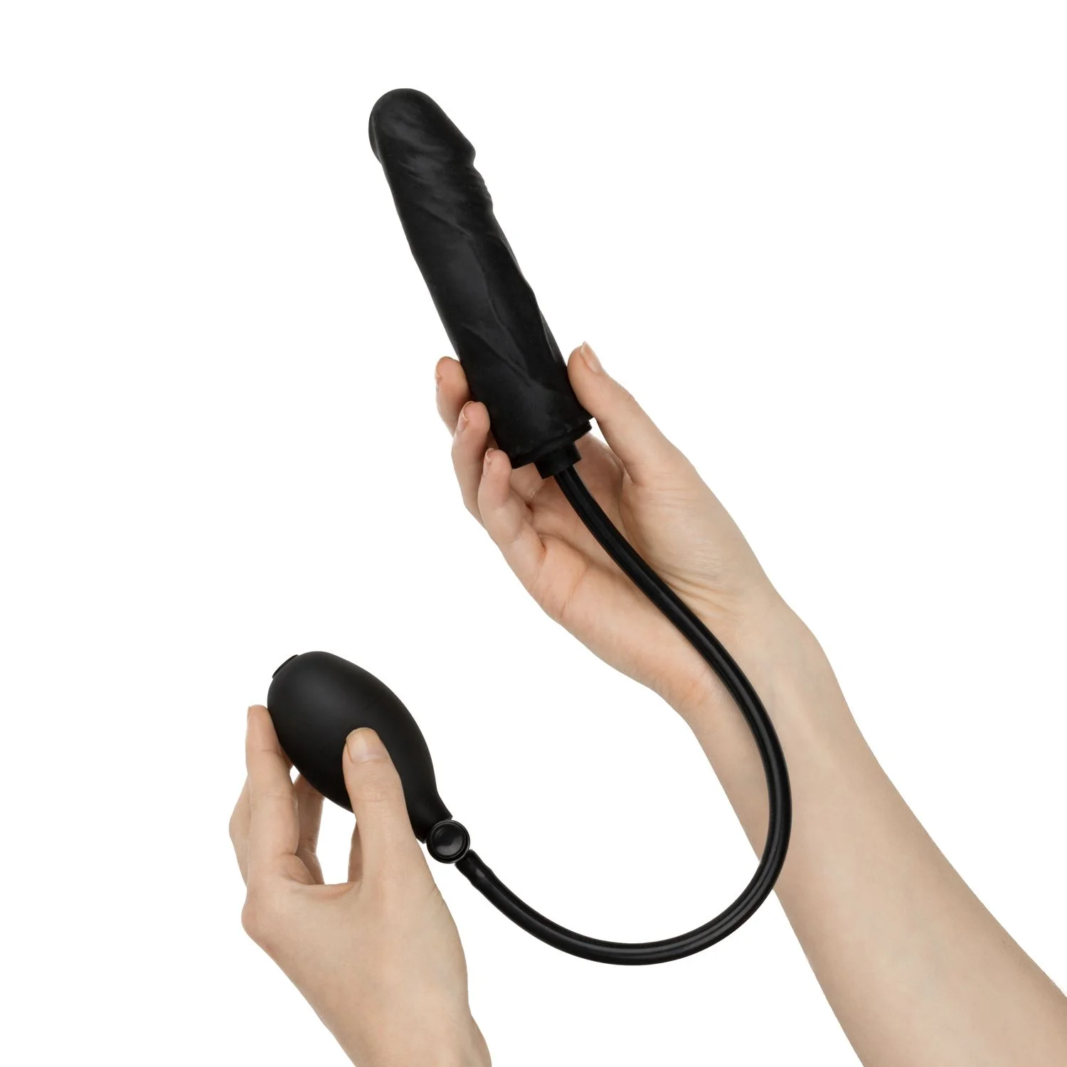 Anal Collection - Opblaasbare Dildo met Pomp 14,5 cm - Zwart