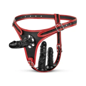 Fetish - Triple Dildo Strap-On Harness