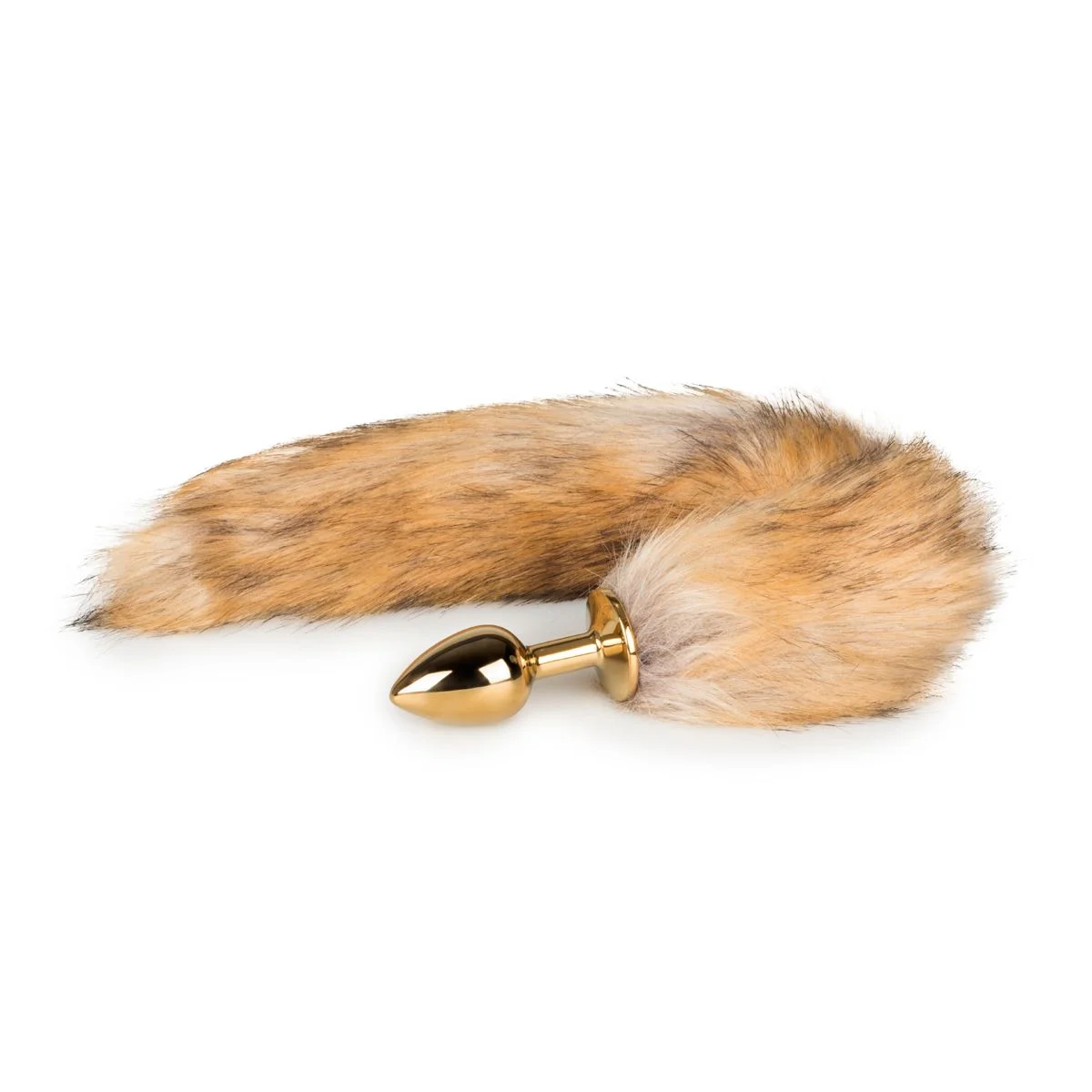 – FETISH COLLECTION Buttplug Goud – Beige Vossenstaart