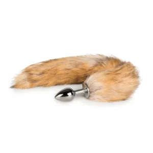 – FETISH COLLECTION Buttplug Zilver – Beige Vossenstaart