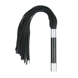 Fetish - Lange flogger met metalen handvat