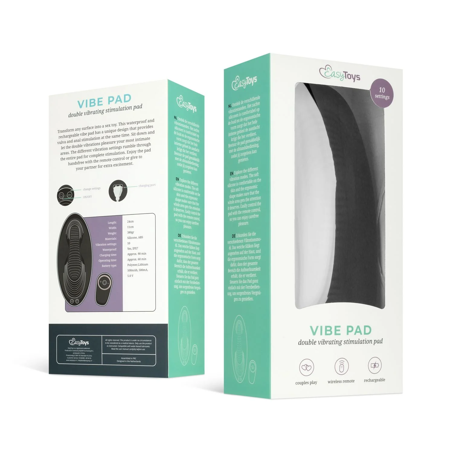 – Vibe Pad Vibratiepad met Afstandsbediening – Zwart
