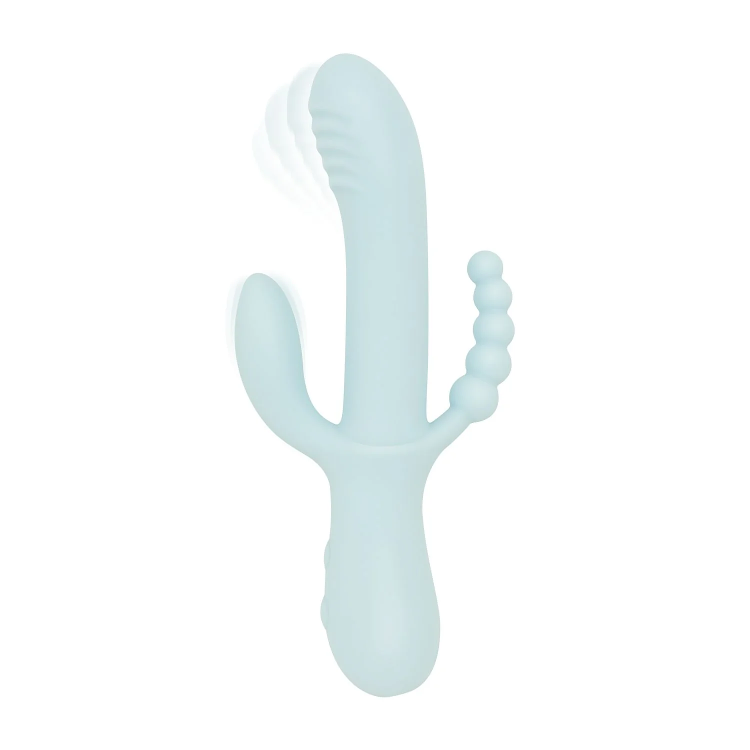 Good Vibes Only - Triple Stimulation Vibe - Soft Silicone - Blauw