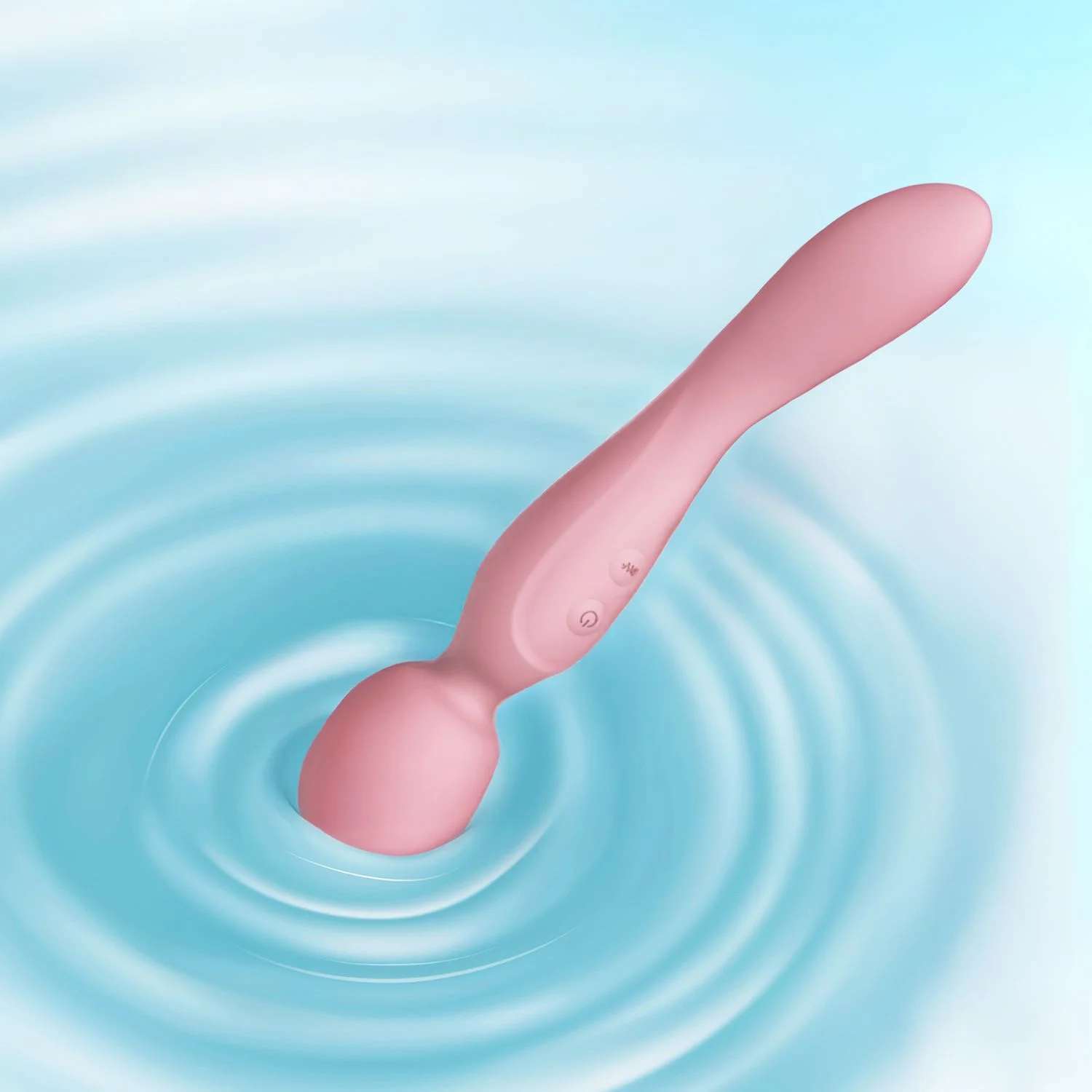Good Vibes Only - Dubbelzijdige Wand Vibrator - Soft Silicone - Roze