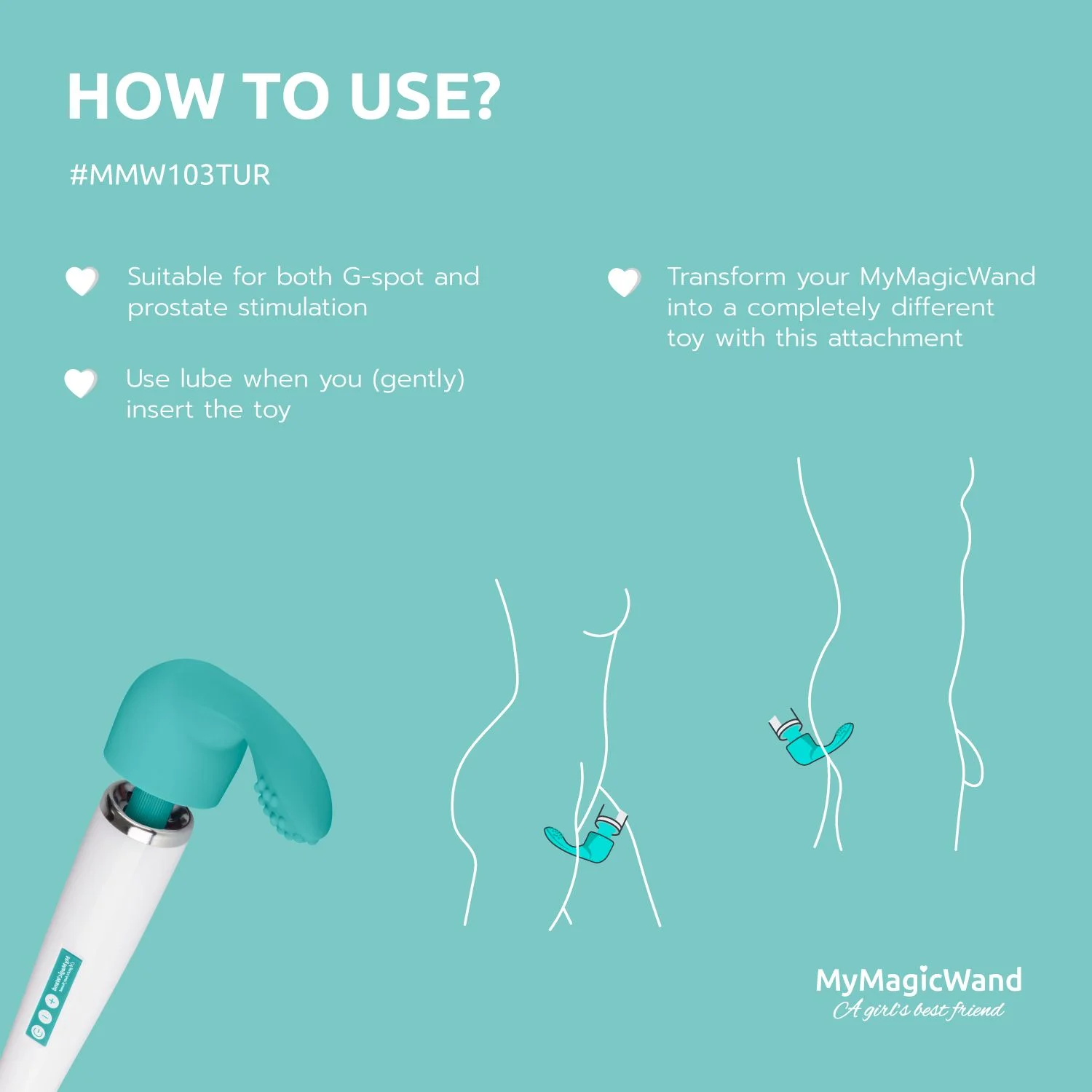 MyMagicWand G-Spot/Prostaat Opzetstuk - Turquoise