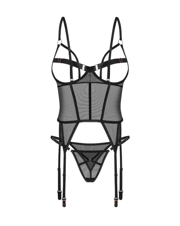 Obsessive - Freedom Euridia Korset en String - Zwart