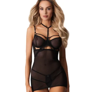Obsessive - Arrowel Babydoll - Zwart