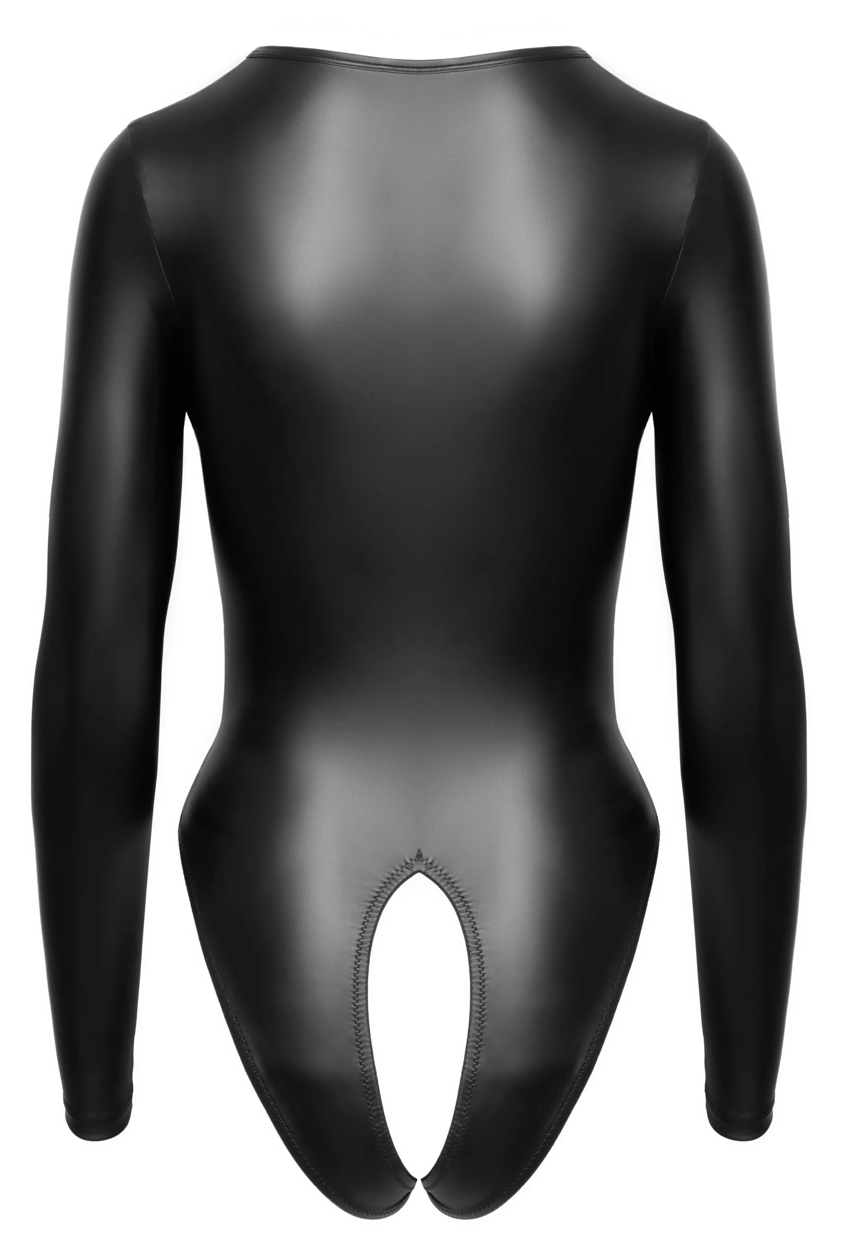 Cottelli LINGERIE – Crotchless Body Lange Mouwen – Zwart