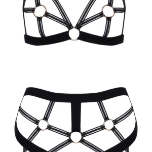 Cottelli LINGERIE – Ouvert Set Bh & Slip – Zwart