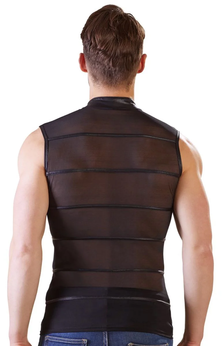 Doorschijnend Shirt Met Wetlook Strepen