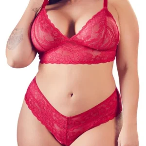Cottelli Collection - Kruisloze Kanten Lingerieset