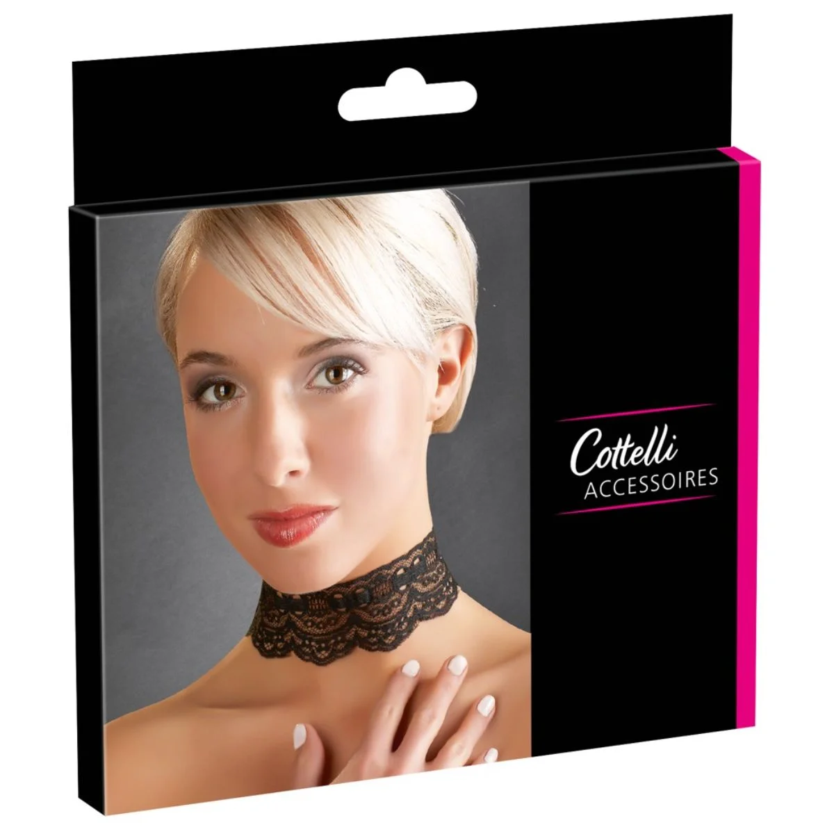 Cottelli Collection - Kanten halsband - Zwart