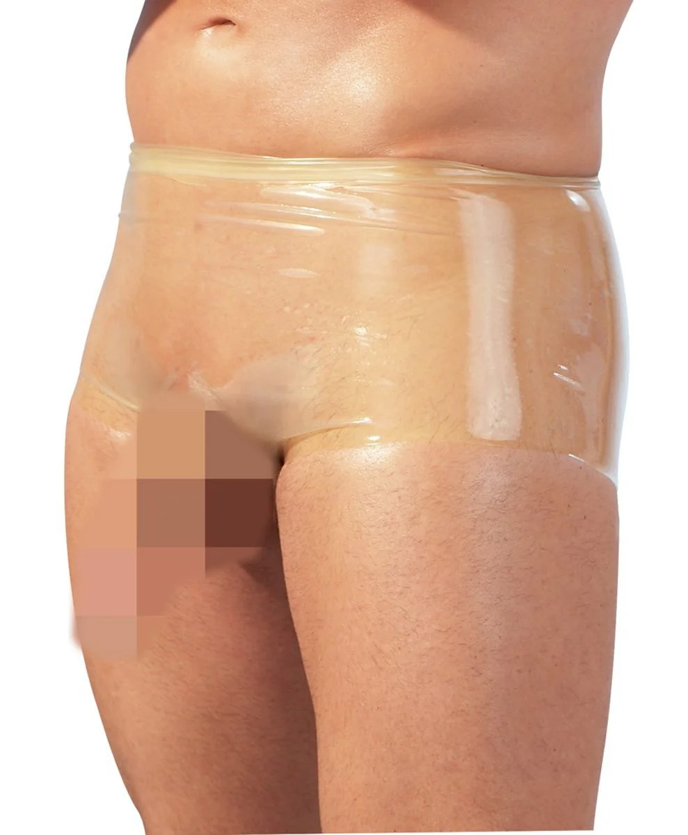 Latex Boxer Met Penissleeve - Transparant