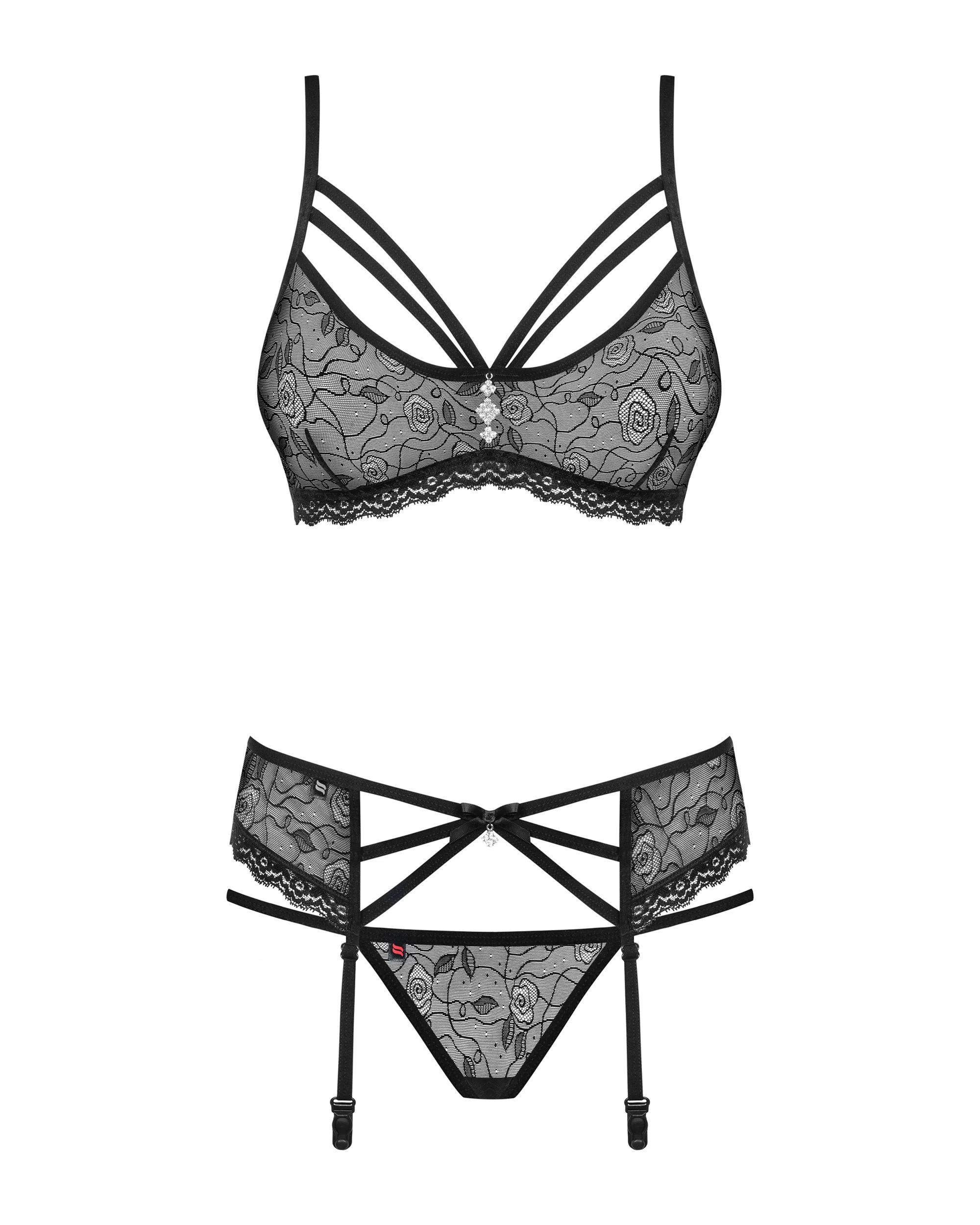 Obsessive - Fabulous Jarretelset - Zwart