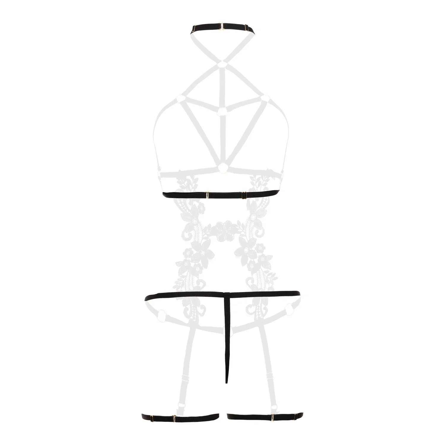 Christine - Kinky Harnas Body Fiercy - Zwart