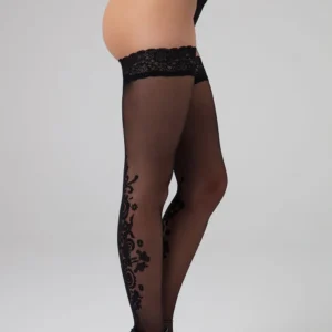 Christine - Luxe Stay up kousen Victorious - zwart