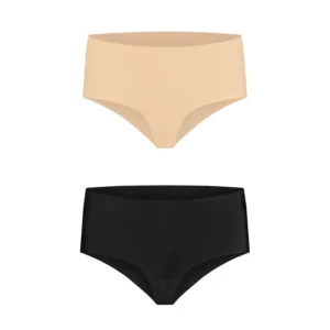 Bye Bra - Invisible High Brief Nude + Black S