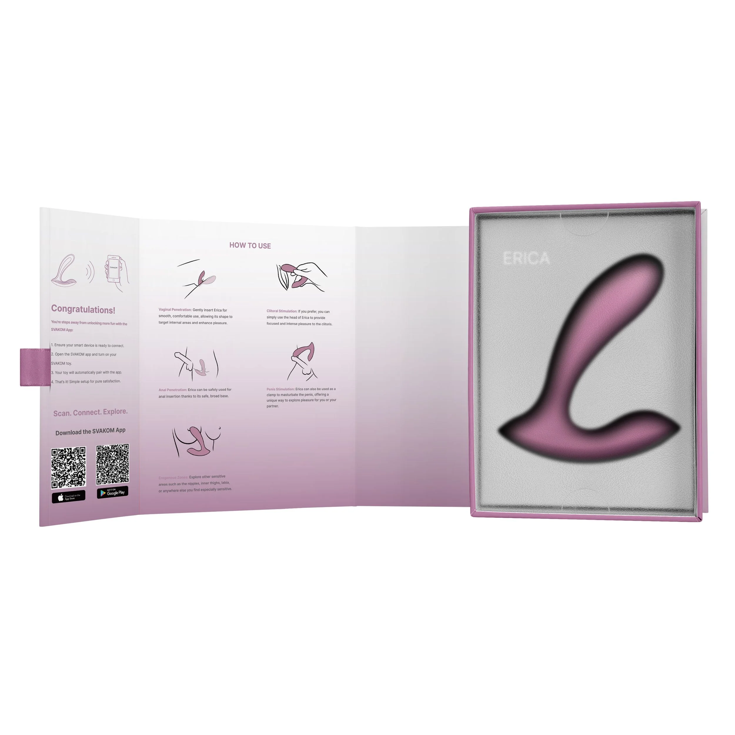 SVAKOM - Erica Panty Vibrator - Roze