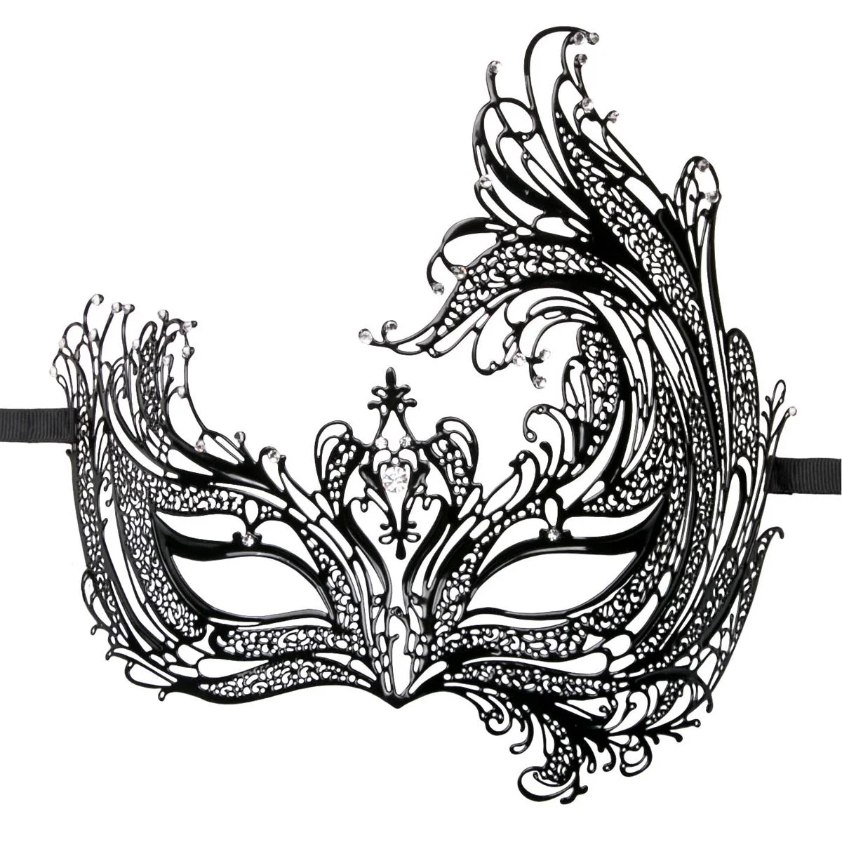 Fetish - Open Venetiaans Masker - Zwart
