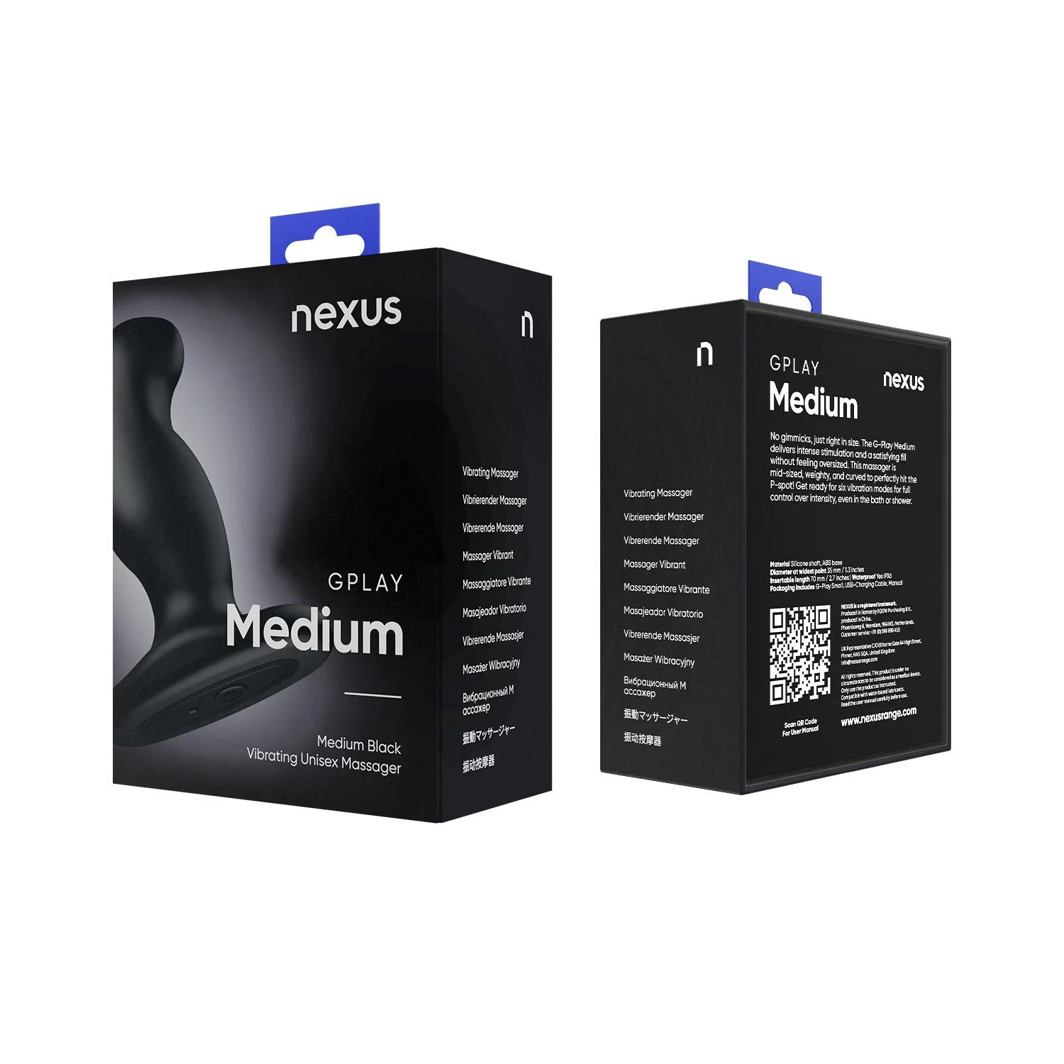 Nexus - G-Play+ Unisex Vibrator - Medium