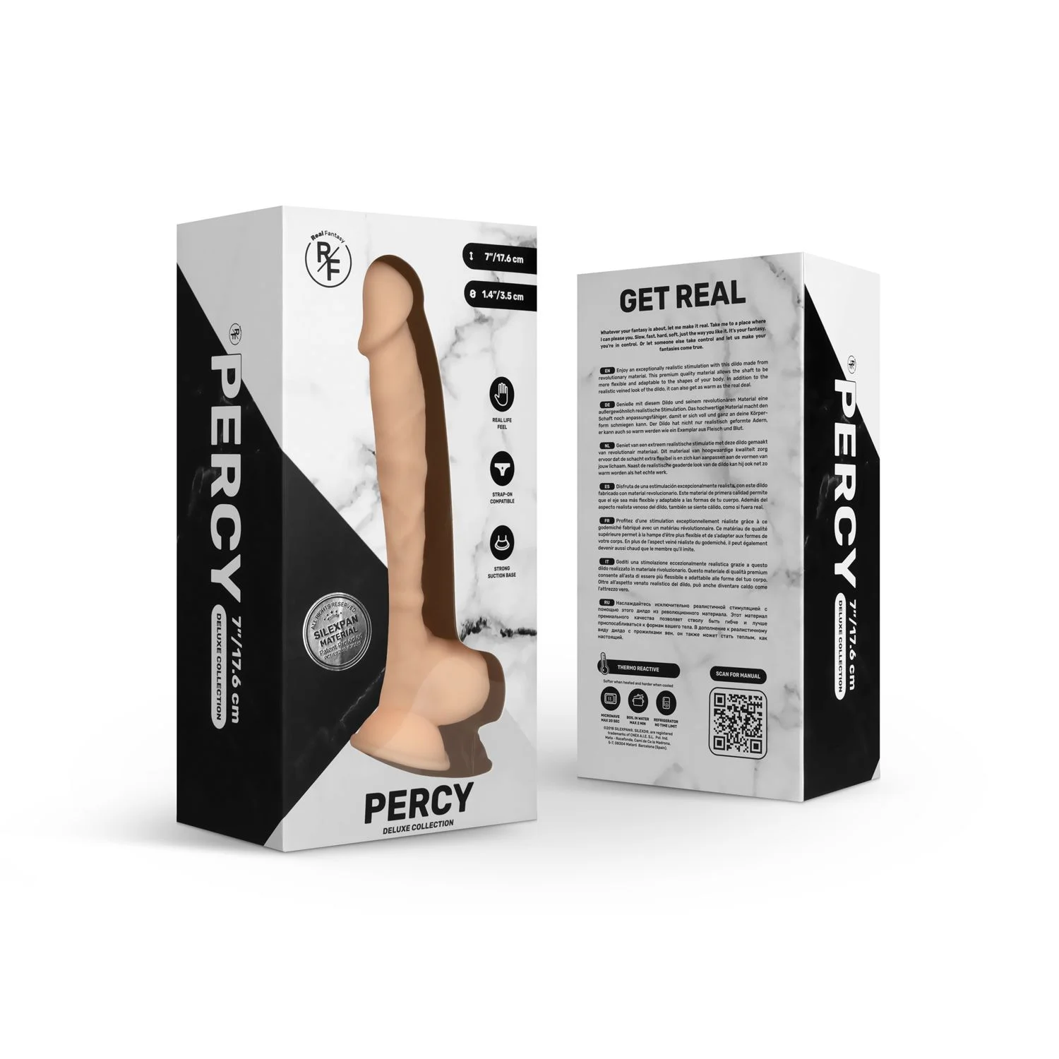 Real Fantasy Deluxe - Percy Realistische Dildo - 17,5 cm