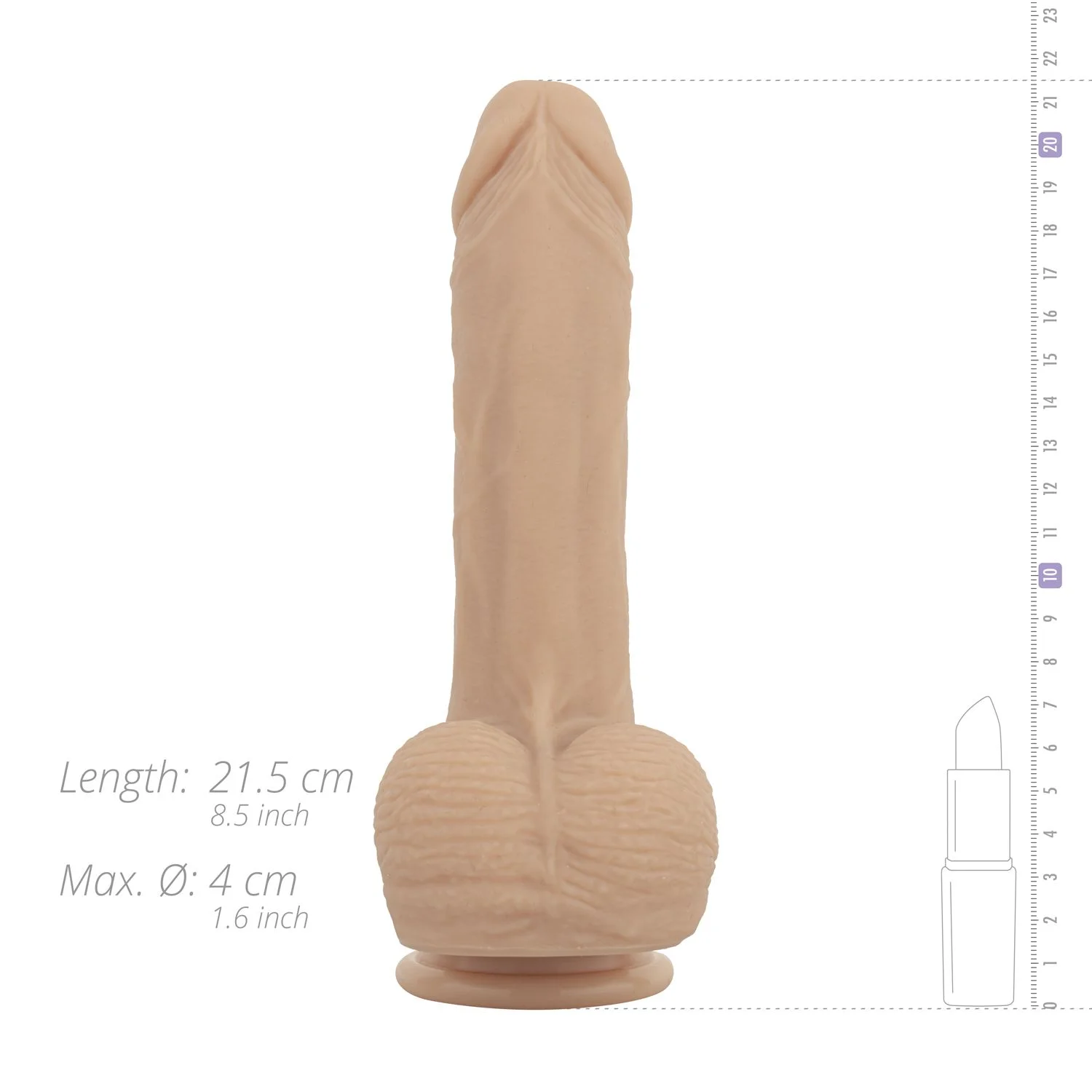 Real Fantasy - Mason Stotende, Verwarmbare en Vibrerende Dildo