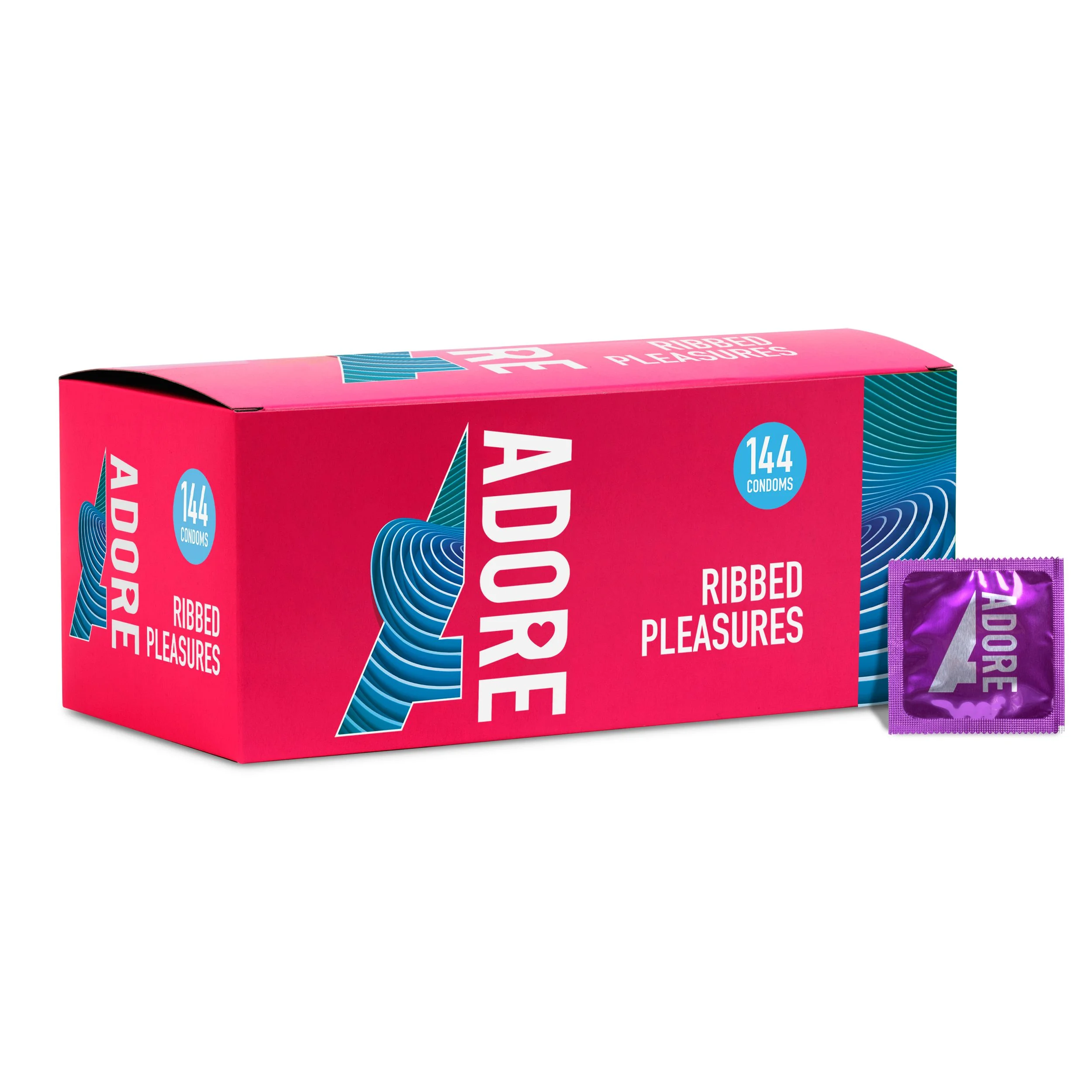Adore Ribbed Pleasure condooms 144 stuks